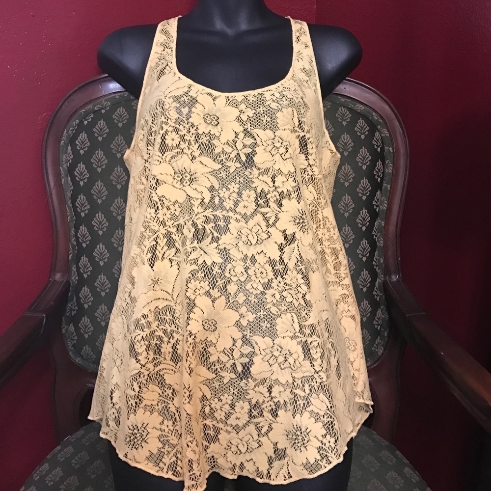 Elena Gilbert American rag lace racerback tank nwt